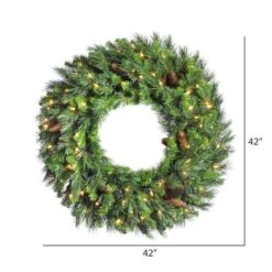 Vickerman Pre-Lit Artificial Christmas Wreath (01537) -Roman Sales Store 015372md