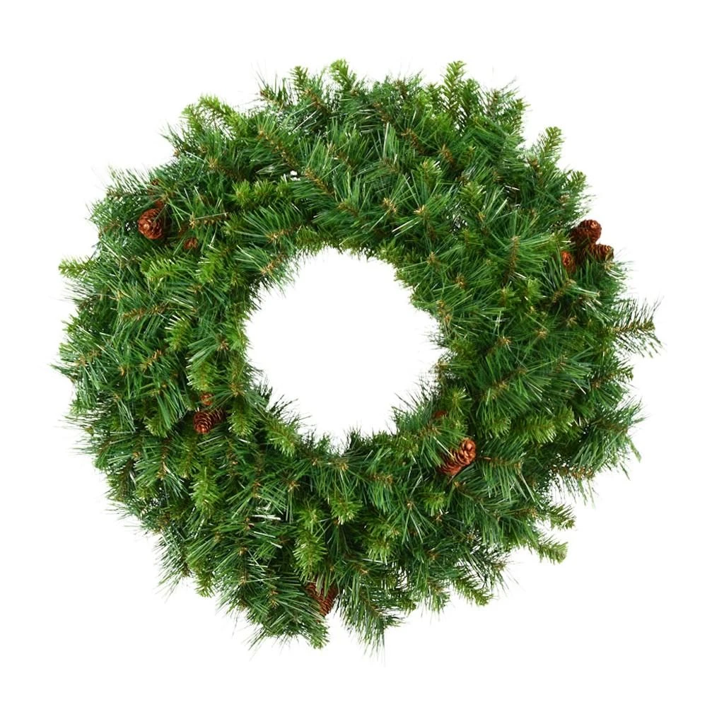Vickerman Artificial Unlit Christmas Wreath With Pine Cones (03812) 1 Vickerman Artificial Unlit Christmas Wreath With Pine Cones (03812)