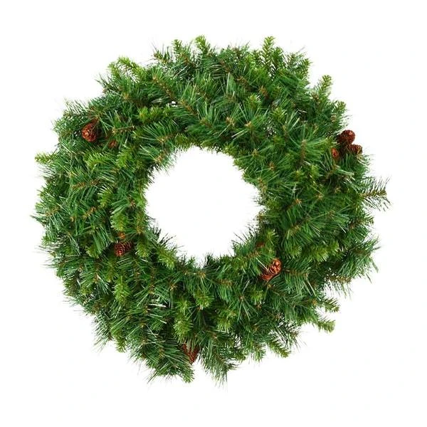 Vickerman Artificial Unlit Christmas Wreath With Pine Cones (03812) 2 Vickerman Artificial Unlit Christmas Wreath With Pine Cones (03812) - Image 2