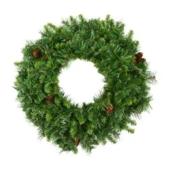 Vickerman Artificial Unlit Christmas Wreath With Pine Cones (03821)