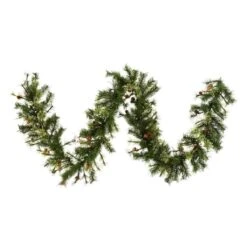 Vickerman Unlit Artificial Christmas Garland With Pine Cones And Grapevines (06335)