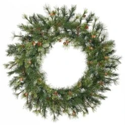 Vickerman Artificial Unlit Christmas Wreath With Pine Cones And Grapevines (06347)