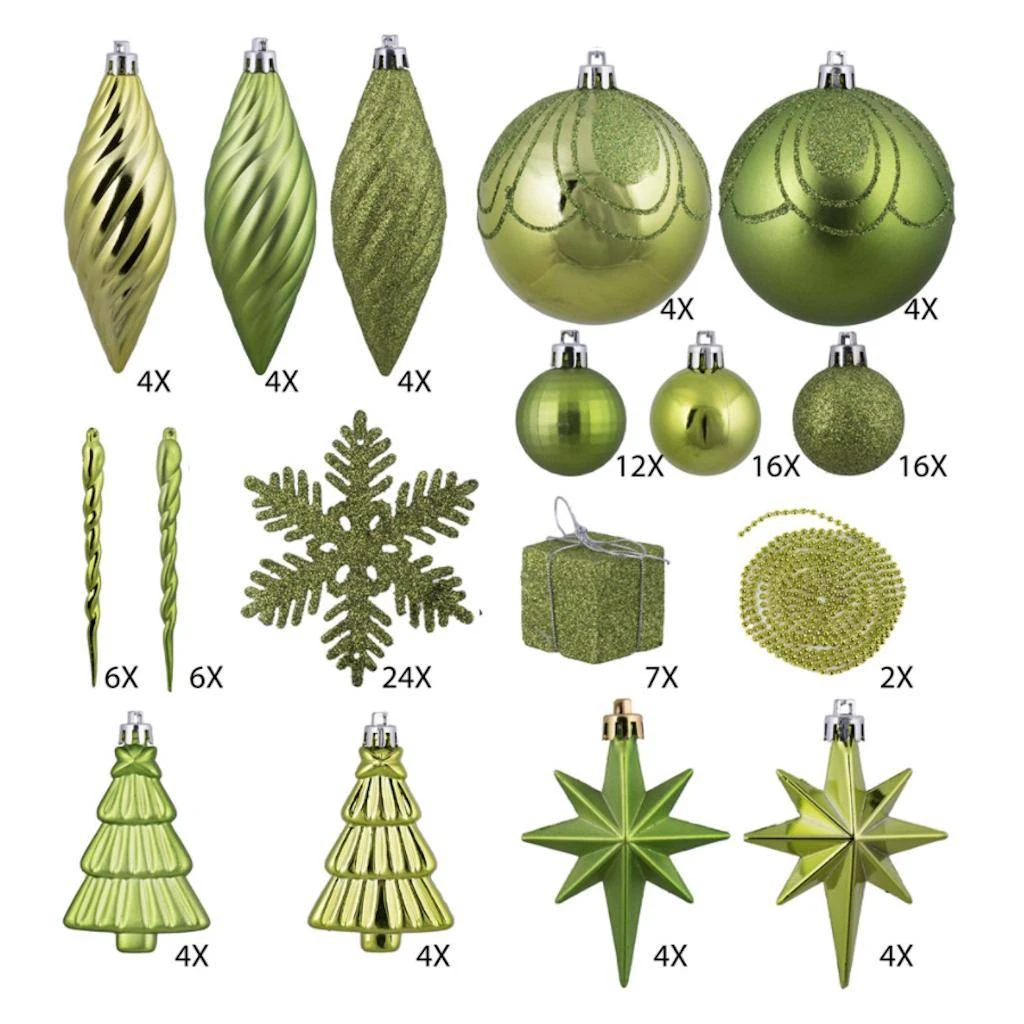 Vickerman Christmas Tree Ornament Set (212295) 1 Vickerman Christmas Tree Ornament Set (212295)
