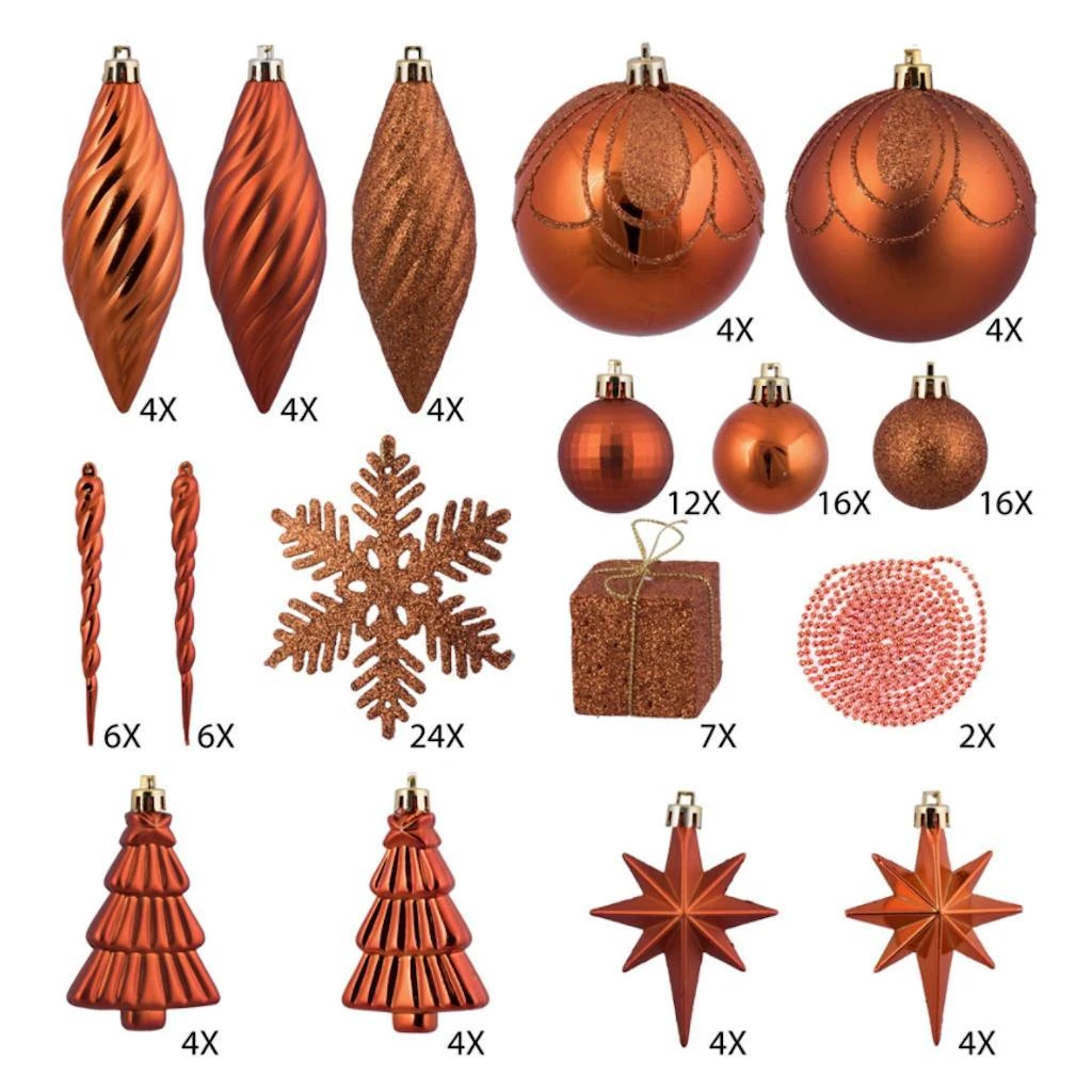 Vickerman Christmas Tree Ornament Set (212325) 1 Vickerman Christmas Tree Ornament Set (212325)