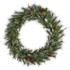 Vickerman Artificial Unlit Christmas Wreath With Pine Cones (22369)