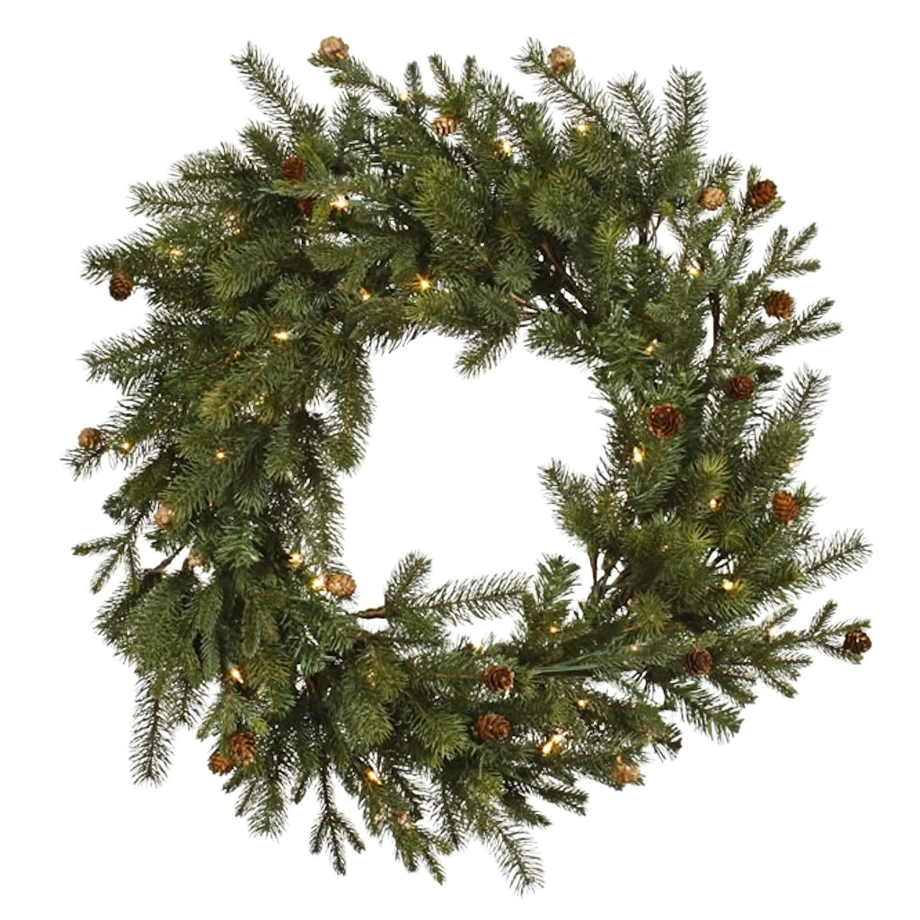 Vickerman Pre-Lit Artificial Christmas Wreath (27442) 1 Vickerman Pre-Lit Artificial Christmas Wreath (27442)