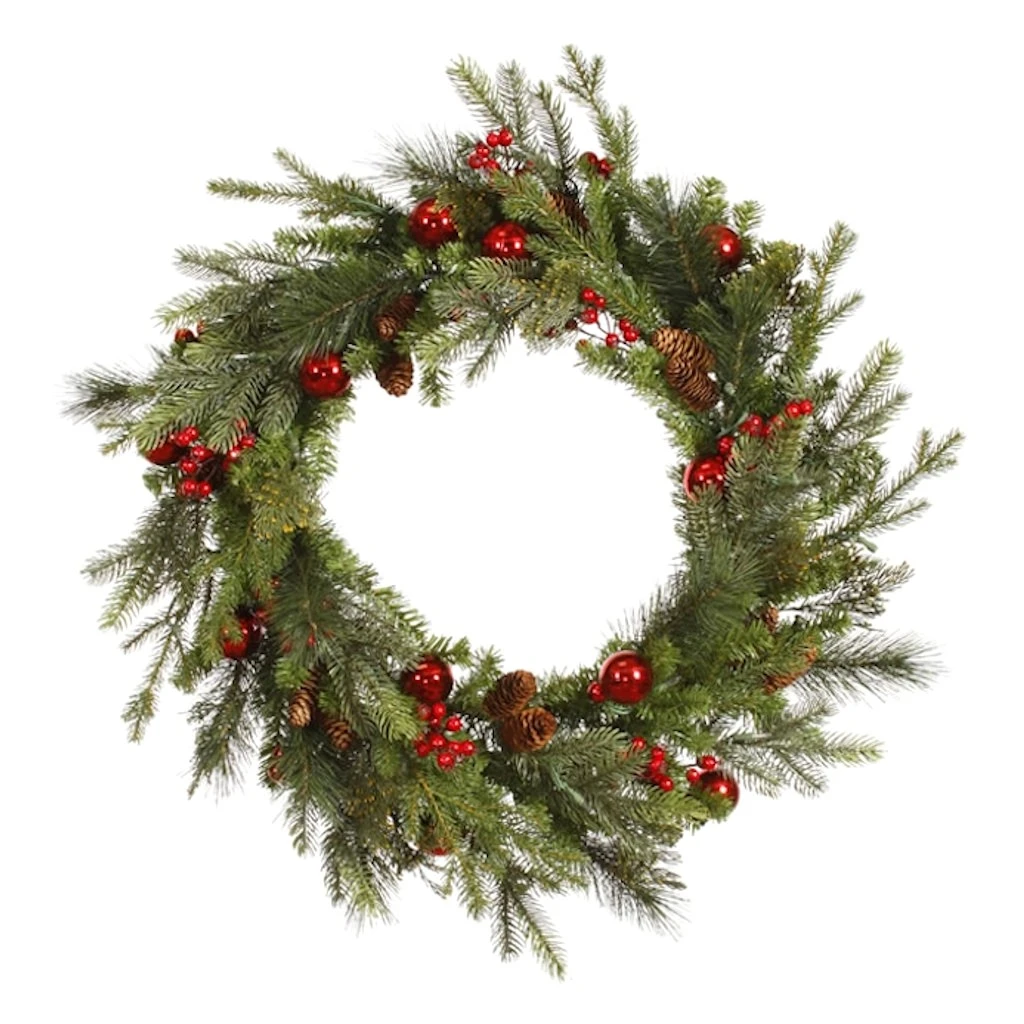 Vickerman Artificial Unlit Christmas Wreath (27451) 1 Vickerman Artificial Unlit Christmas Wreath (27451)