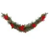 Vickerman Pre-Lit Artificial Christmas Swag Garland With Red Berries & Natural Pine Cones (27928)