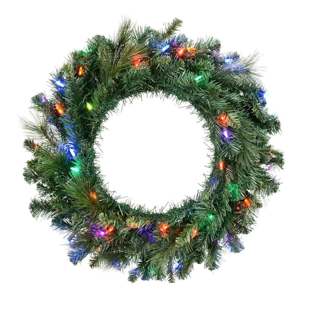 Vickerman Pre-Lit Artificial Christmas Wreath (306864) 1 Vickerman Pre-Lit Artificial Christmas Wreath (306864)
