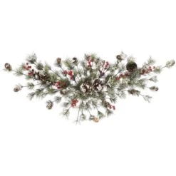 Vickerman Artificial Unlit Christmas Swag With Berries (33348)