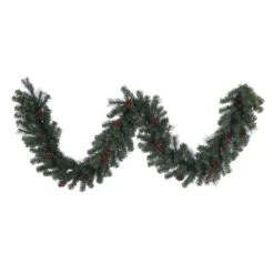 Vickerman Artificial Unlit Christmas Garland With Berries And Pine Cones (370612)