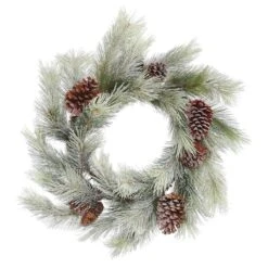 Vickerman Artificial Unlit Christmas Wreath With Pine Cones (372289)