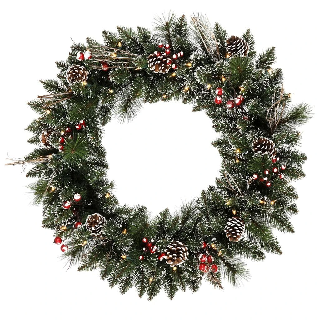 Vickerman Prelit Artificial Christmas Wreath (421147) 1 Vickerman Prelit Artificial Christmas Wreath (421147)