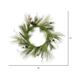 Vickerman Artificial Unlit Christmas Wreath (611449) -Roman Sales Store 6114492md