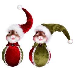 4.5" Candy Land Squirrel Christmas Ornament (2 Pack)