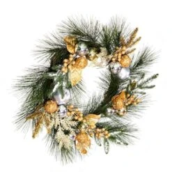 Vickerman Artificial Unlit Artificial Christmas Wreath (675793) -Roman Sales Store 675793frontmd