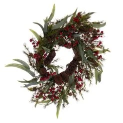 Vickerman Artificial Unlit Christmas Wreath (712542) -Roman Sales Store 712542anglemd